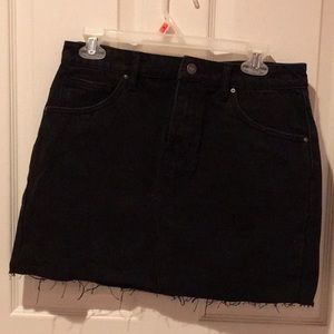 black/gray denim skirt